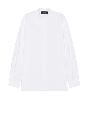 Amiri Tab Collar Poplin Shirt in White - White. Size 48 (also in 46, 50, 52).