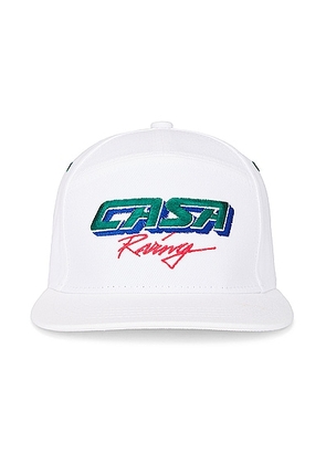 Casablanca Embroidered Cap in Casa Racing - White. Size all.