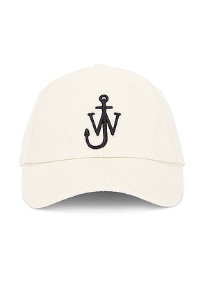 JW Anderson Baseball Cap in Natural - Cream. Size all.