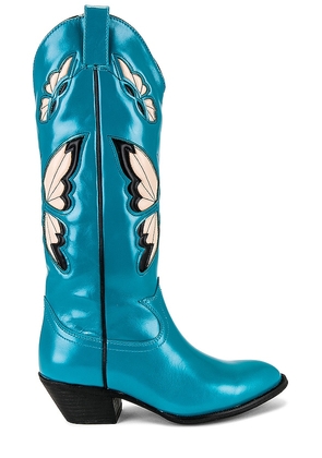 Jeffrey Campbell Fly-Away Boot in Teal. Size 6.5.