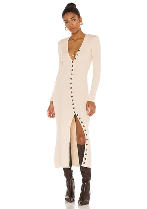 LPA Kavala Sweater Dress in Ivory. Size M, XS.