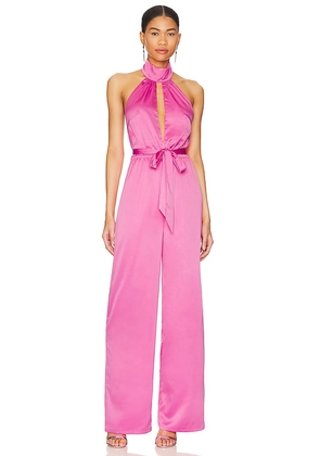 MORE TO COME Janece Keyhole Jumpsuit in Pink. Size S, XS, XXS.