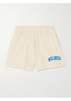 Sporty & Rich - Wellness Ivy Printed Cotton-jersey Shorts - Cream - x small,small,medium,large,x large