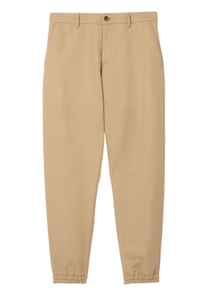 Burberry logo-embroidered tapered-leg track pants - Neutrals