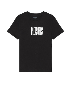 Pleasures Master T-shirt in Black. Size S, XXL/2X.