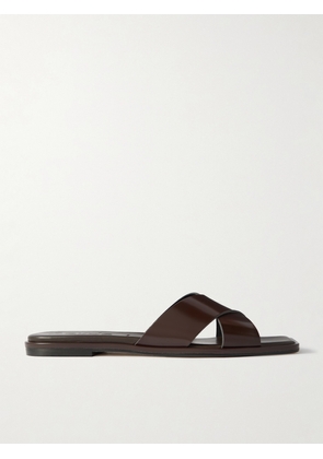 aeyde - Sonia Leather Slides - Brown - IT35,IT35.5,IT36,IT36.5,IT37,IT37.5,IT38,IT38.5,IT39,IT39.5,IT40,IT40.5,IT41,IT41.5,IT42