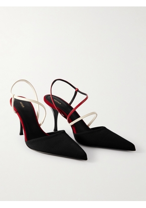 NEOUS - Tangra Leather And Suede-trimmed Faille Pumps - Black - IT36,IT36.5,IT37,IT37.5,IT38,IT38.5,IT39,IT39.5,IT40,IT40.5,IT41