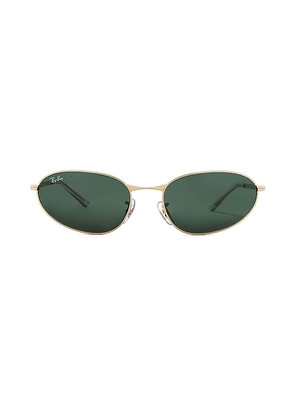 Ray-Ban Oval Sunglasses in Metallic Gold.