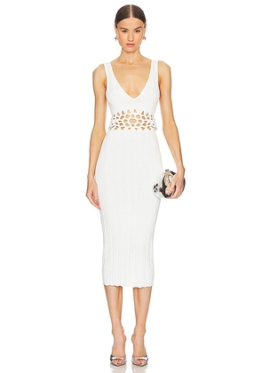 Michael Costello x REVOLVE Evelyn Midi Dress in Ivory. Size M, S, XS.