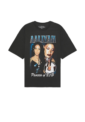 Philcos Aaliyah Princess Of R&B Oversized Tee in Black. Size L.