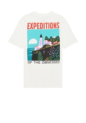ROARK Expeditions Of The Obsessed Tee in White. Size M, S, XL/1X.