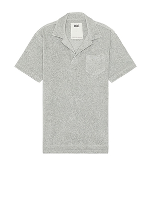 OAS Polo Terry Shirt in Grey. Size M, XL/1X.
