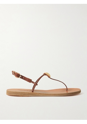 Ancient Greek Sandals - Dimitria Embellished Leather Sandals - Brown - IT35,IT36,IT37,IT38,IT39,IT40,IT41,IT42