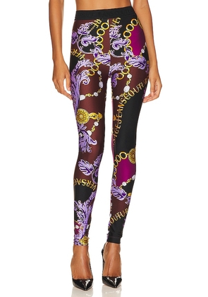 Versace Jeans Couture Leggings in Purple. Size 40.