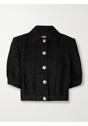 L'AGENCE - Cove Cropped Cotton-blend Tweed Jacket - Black - US0,US2,US4,US6,US8,US10,US12