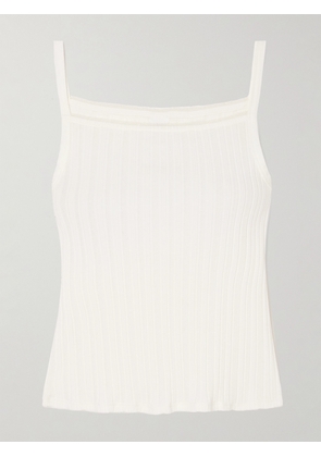 RE/DONE - Pointelle-knit Cotton-jersey Tank - White - x small,small,medium,large