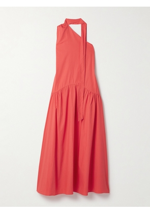 Kika Vargas - + Net Sustain Joni One-shoulder Cotton-poplin Maxi Dress - Red - x small,small,medium,large