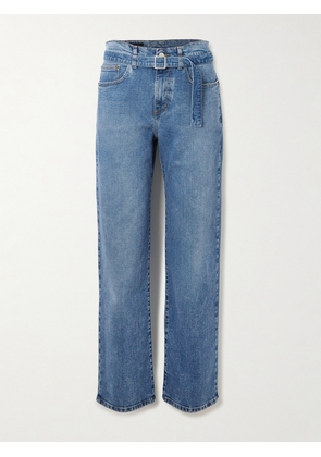 Proenza Schouler - Ellsworth Belted High-rise Straight-leg Jeans - Blue - 24,25,26,27,28,29,30
