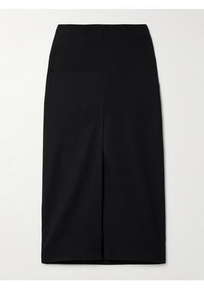 Nili Lotan - Mariha Wool-twill Midi Skirt - Black - US0,US2,US4,US6,US8,US10,US12