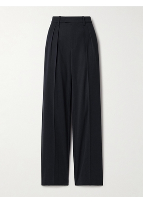 Nili Lotan - Alphonse Pleated Wool-blend Twill Straight-leg Pants - Blue - US0,US2,US4,US6,US8,US10