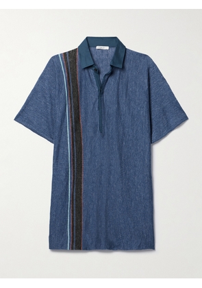 The Row - Eddie Oversized Striped Linen Shirt - Blue - small,medium,large,x large