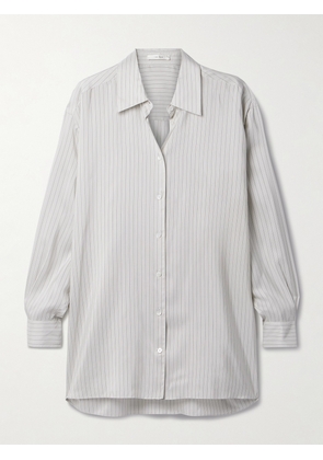 The Row - Luka Oversized Striped Silk Shirt - Gray - x small,small,medium,large,x large