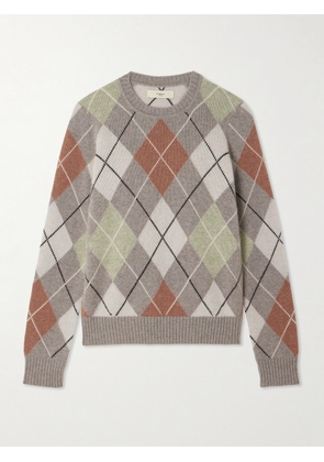 Purdey - Argyle Cashmere Sweater - Gray - xx small,x small,small,medium,large,x large