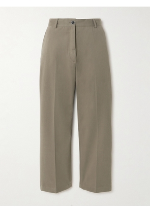 Purdey - Cotton-blend Twill Straight-leg Pants - Green - UK 6,UK 8,UK 10,UK 12,UK 14,UK 16