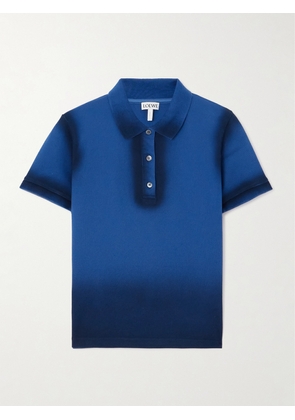 Loewe - Dégradé Cotton-blend Piqué Polo Shirt - Blue - x small,small,medium,large