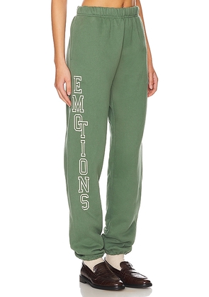 The Mayfair Group Your Emotions Are Valid Sweatpant in Sage. Size M/L, S/M, XS.