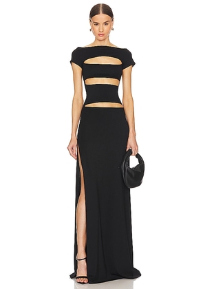 Sid Neigum Triple Slit Dress in Black. Size M, S, XL, XS.