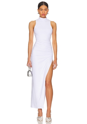 superdown Janet Slit Midi Dress in White. Size M, S, XL, XS, XXS.
