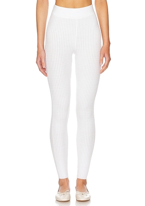 WeWoreWhat Cable Knit Legging in Ivory. Size M, S, XL, XS.