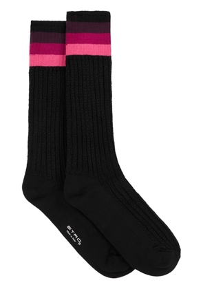 ETRO logo intarsia-knit striped socks - Black