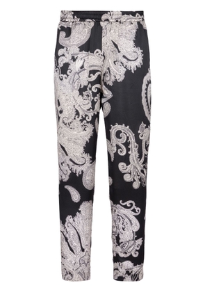 Balmain paisley-print silk track pants - Black