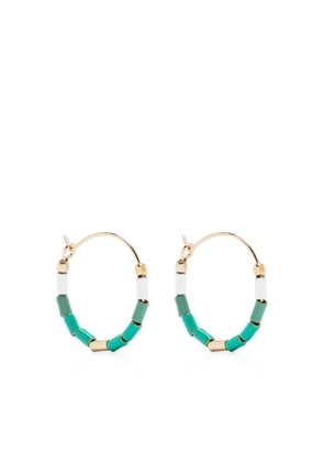 ISABEL MARANT New Color Strip hoop earrings - Gold