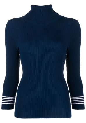 ASPESI roll-neck ribbed-knit jumper - Blue