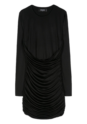 Dsquared2 draped longsleeved mini dress - Black