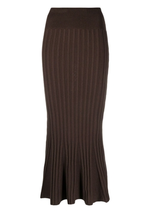 Paloma Wool Mauri ribbed-knit maxi skirt - Brown