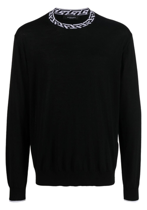 Versace Greca wool jumper - Black
