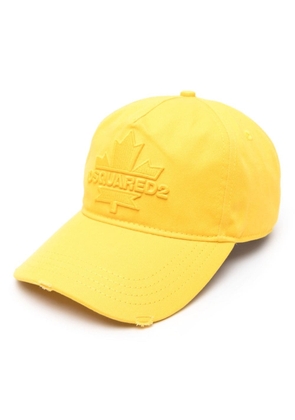 Dsquared2 logo-embroidered cotton hat - Yellow