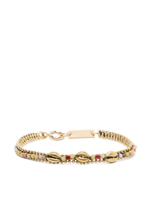 ISABEL MARANT cowrie-shell bead-chain bracelet - Gold