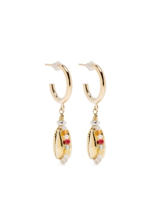 ISABEL MARANT shell-pendant drop earrings - Gold