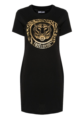 Just Cavalli tiger head-print T-shirt dress - Black