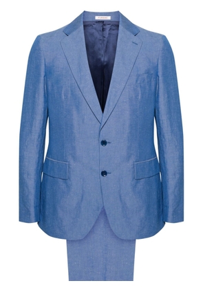 FURSAC chambray single-breasted suit - Blue