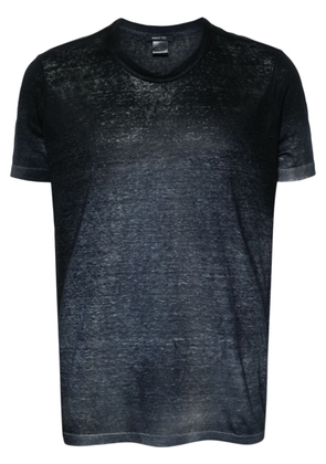 Avant Toi ombré-effect linen T-shirt - Black