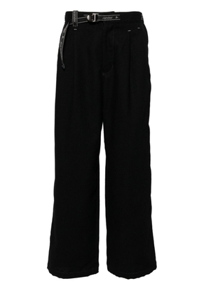 and Wander belted wool-blend trousers - Black