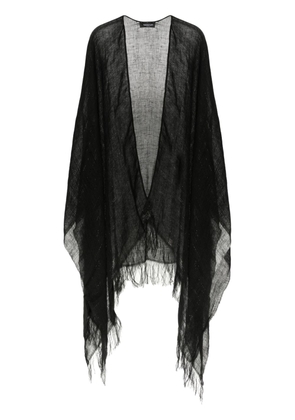 Fabiana Filippi metallic-threading cape - Black