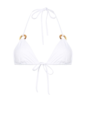 Dsquared2 ring-detail triangle bikini top - White