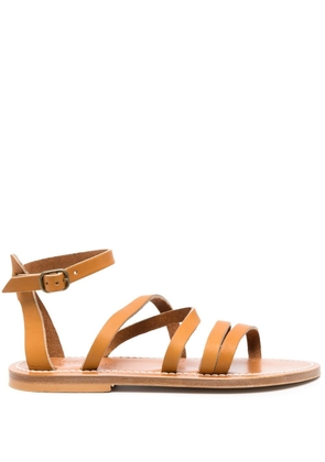 K. Jacques strappy flat leather sandals - Neutrals
